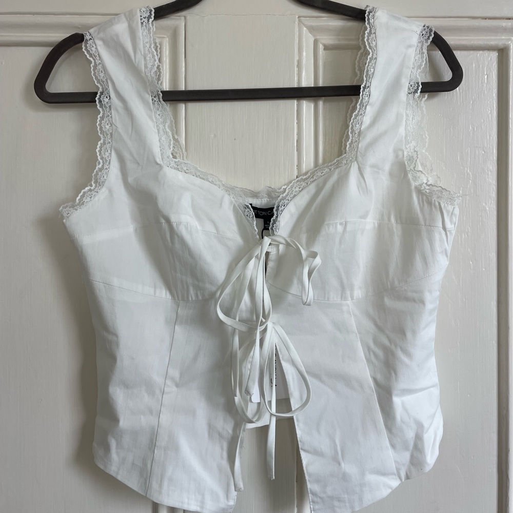 white lace top